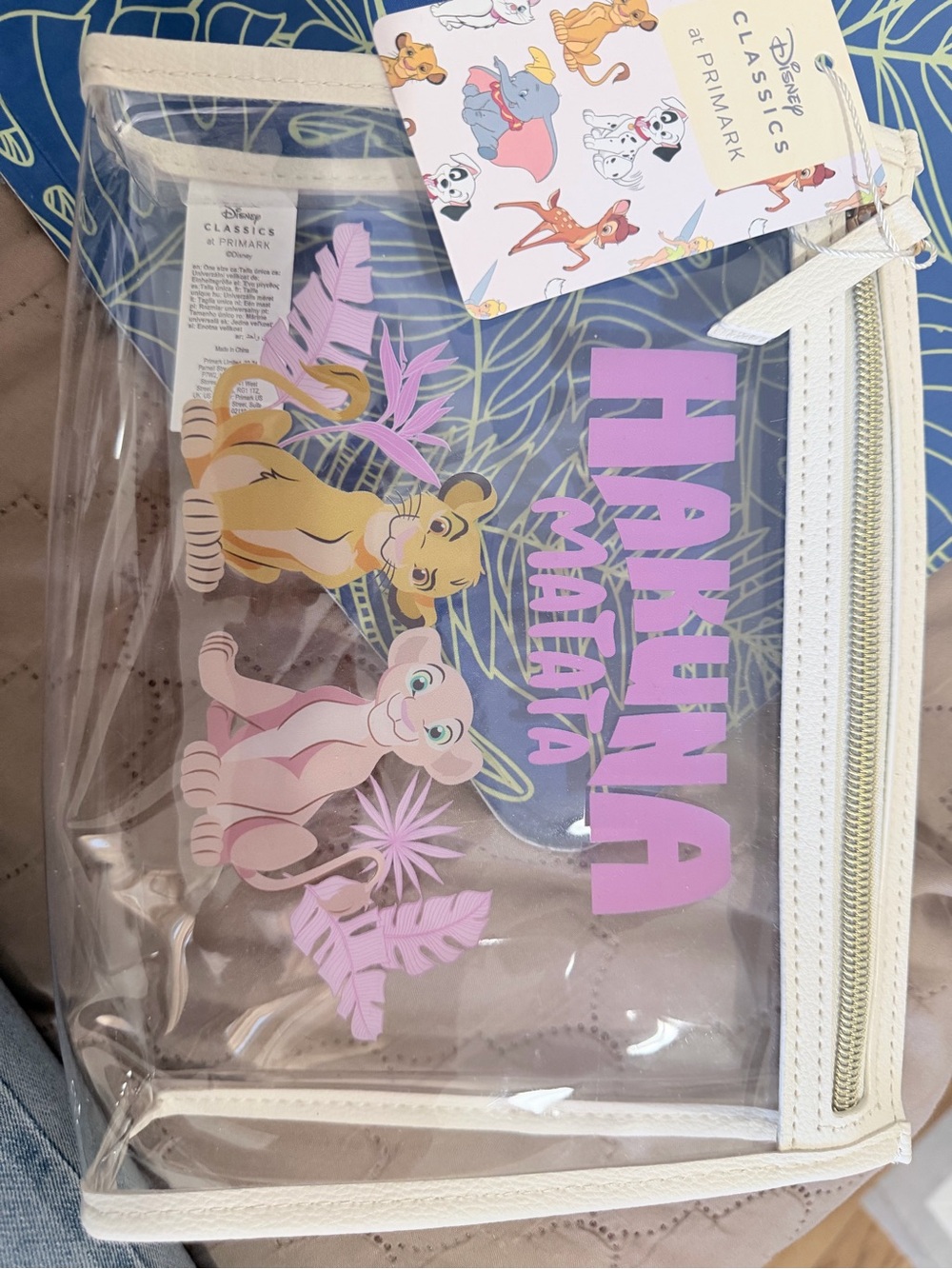 'Hakuna Matata' Clear makeup bag